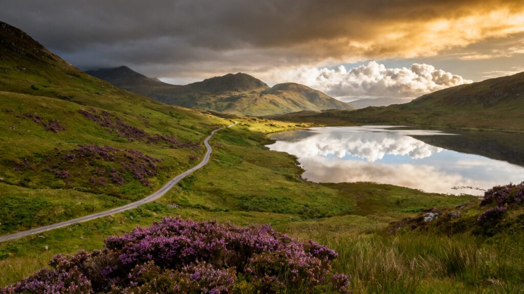 Paysage des Highlands pour randonner au frais