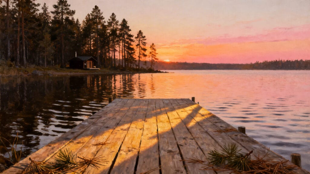 Lac finlandais et sauna pour un été au frais