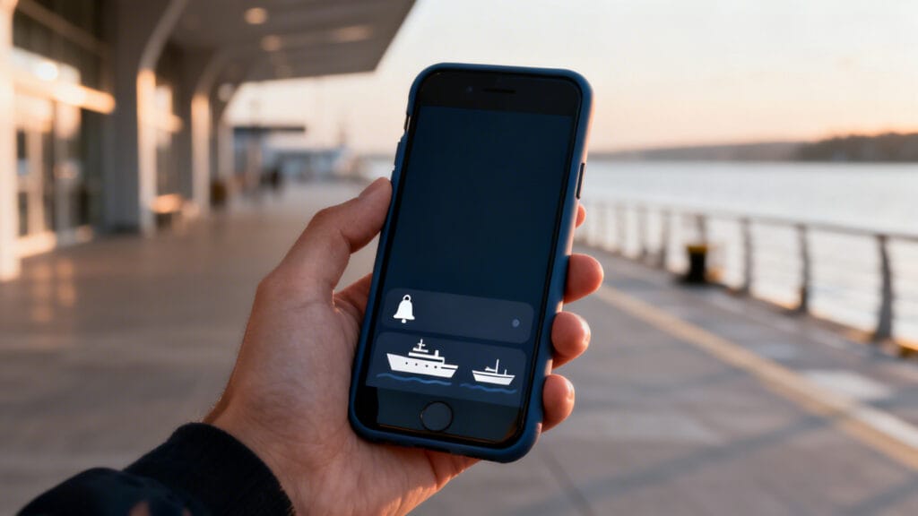 Alertes navire et ETA reçues sur smartphone