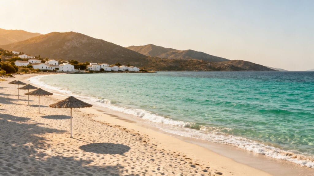 Plage turquoise idéale pour la mer chaude en août