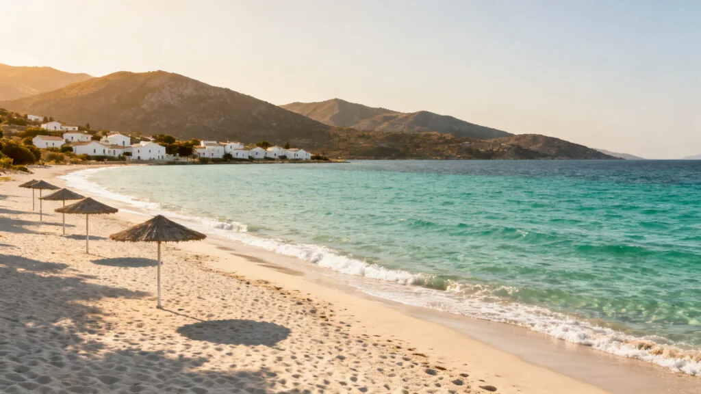 Plage turquoise idéale pour la mer chaude en août