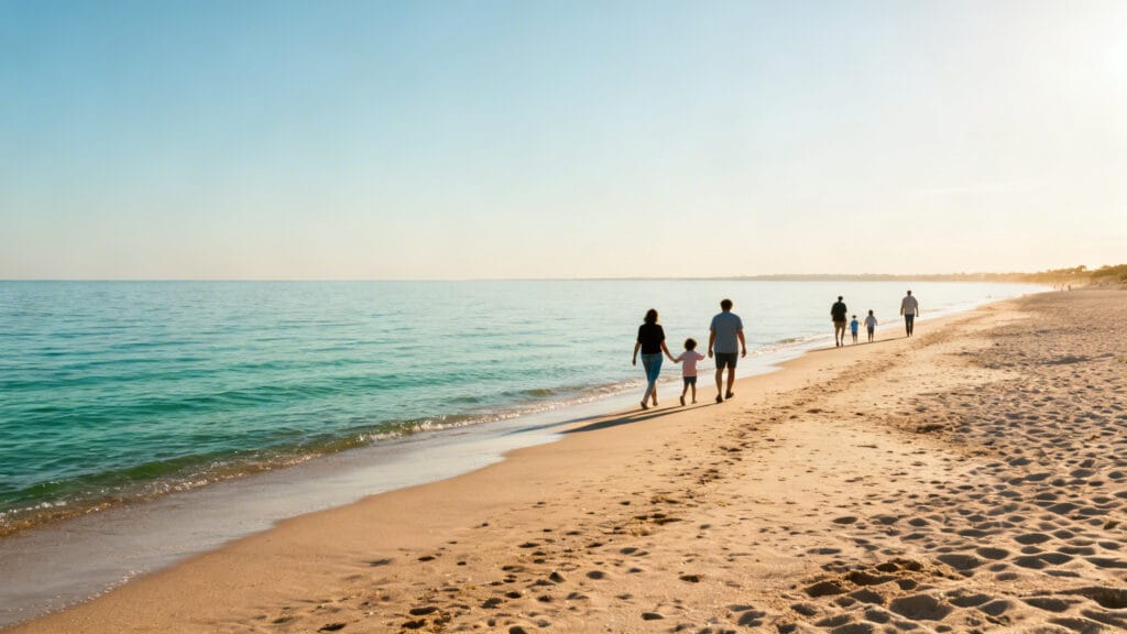 Plage ensoleillée pour partir en avril sans pluie