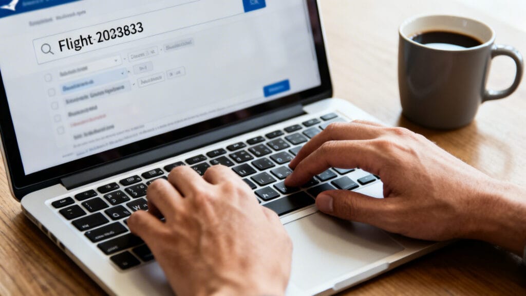 Recherche par numéro de vol et statut en direct