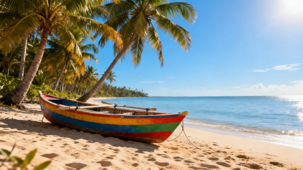 Plage tropicale du Sénégal pour un voyage pas cher en mars