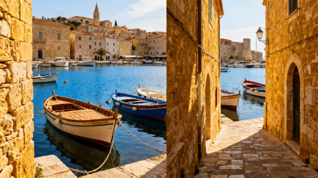 Port méditerranéen ensoleillé pour city break abordable