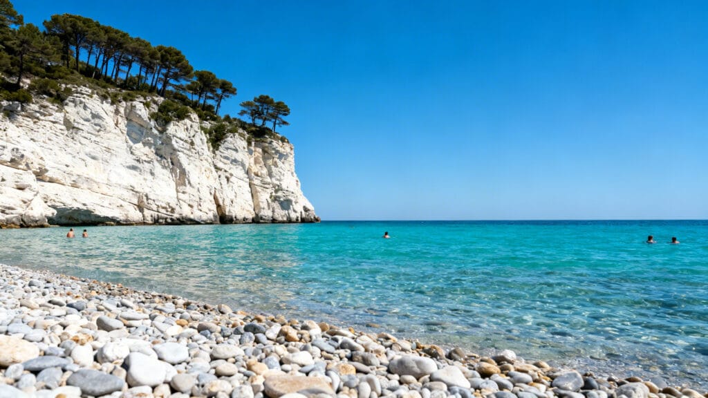 Riviera albanaise, crique turquoise et falaises