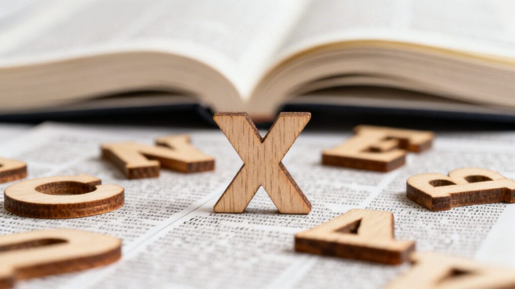 Lettre X en avant, rareté des toponymes expliquée