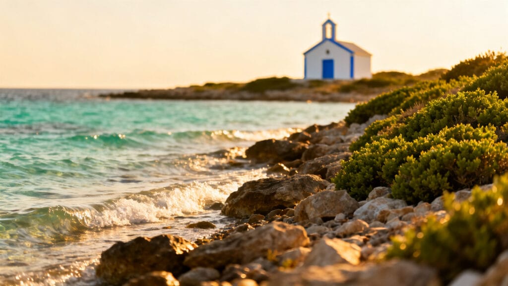 Crique en Crète avec mer à 23-24&nbsp;°C