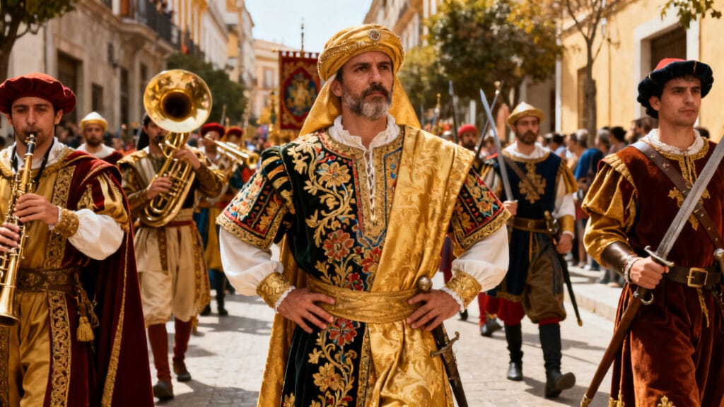 Défilé historique Moros y Cristianos et fanfares