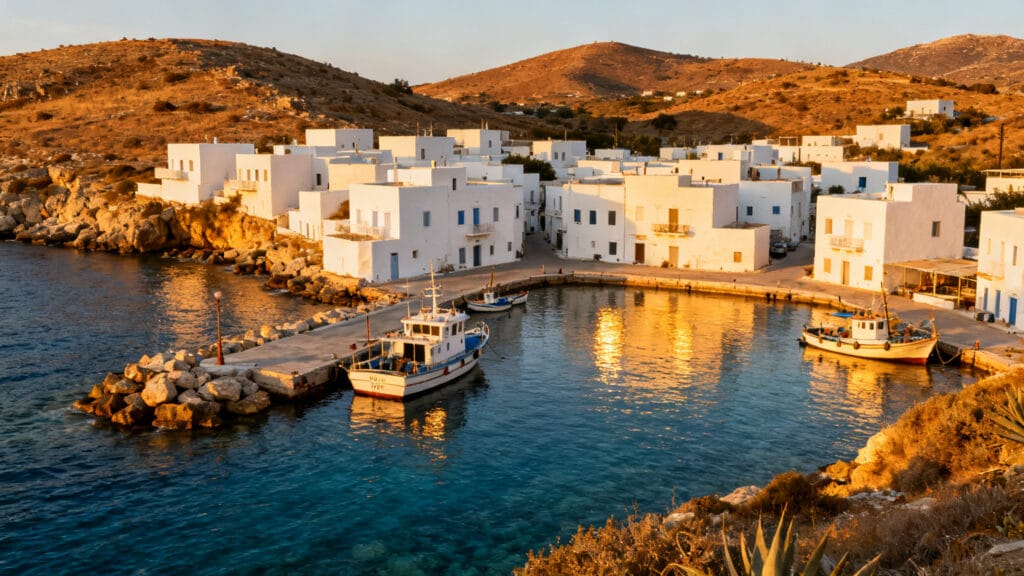 Port d’une île égéenne, ambiance Dodécanèse