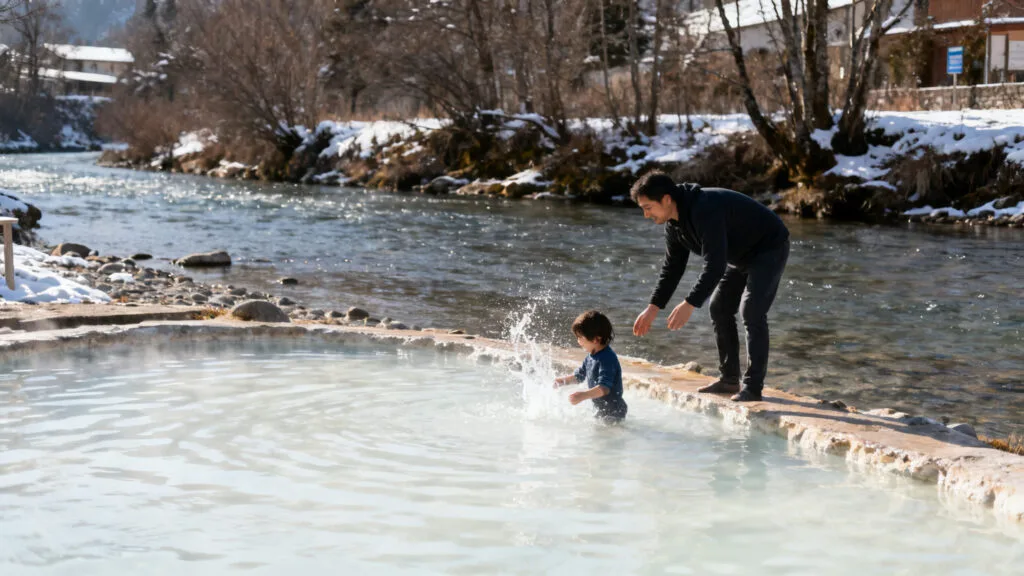 Piscine naturelle d’eau chaude corse pour familles prudentes