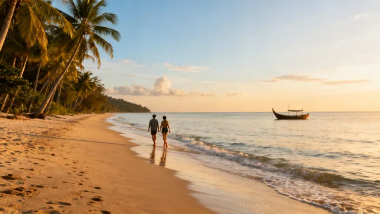 Que faire à Khao Lak : plage au coucher du soleil