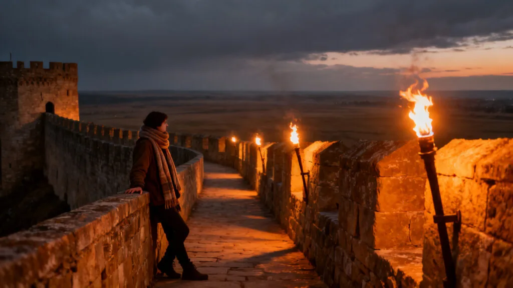 Remparts au crépuscule pour une visite près de Paris