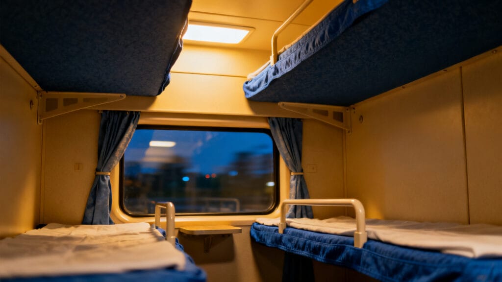 Train de nuit avec couchettes 2e classe climatisées