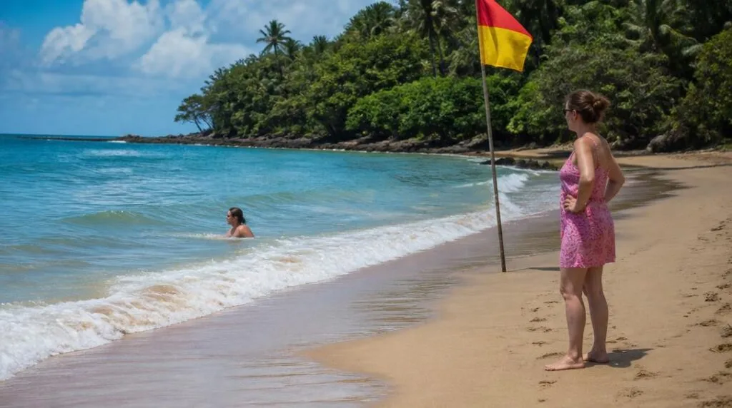Baignade prudente face aux courants marins