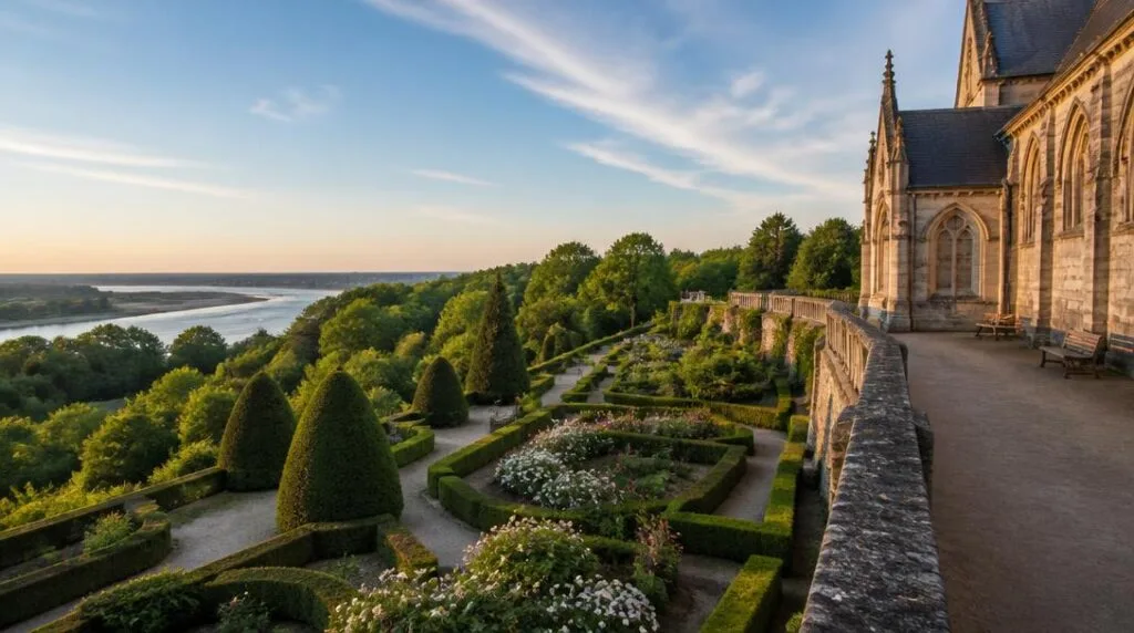 Jardins en terrasse avec panorama sur la Loire