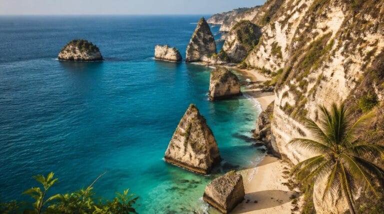 Plages d'Uluwatu entre falaises et eau turquoise