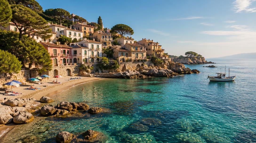 Vacances au bord de la mer en Italie, village côtier