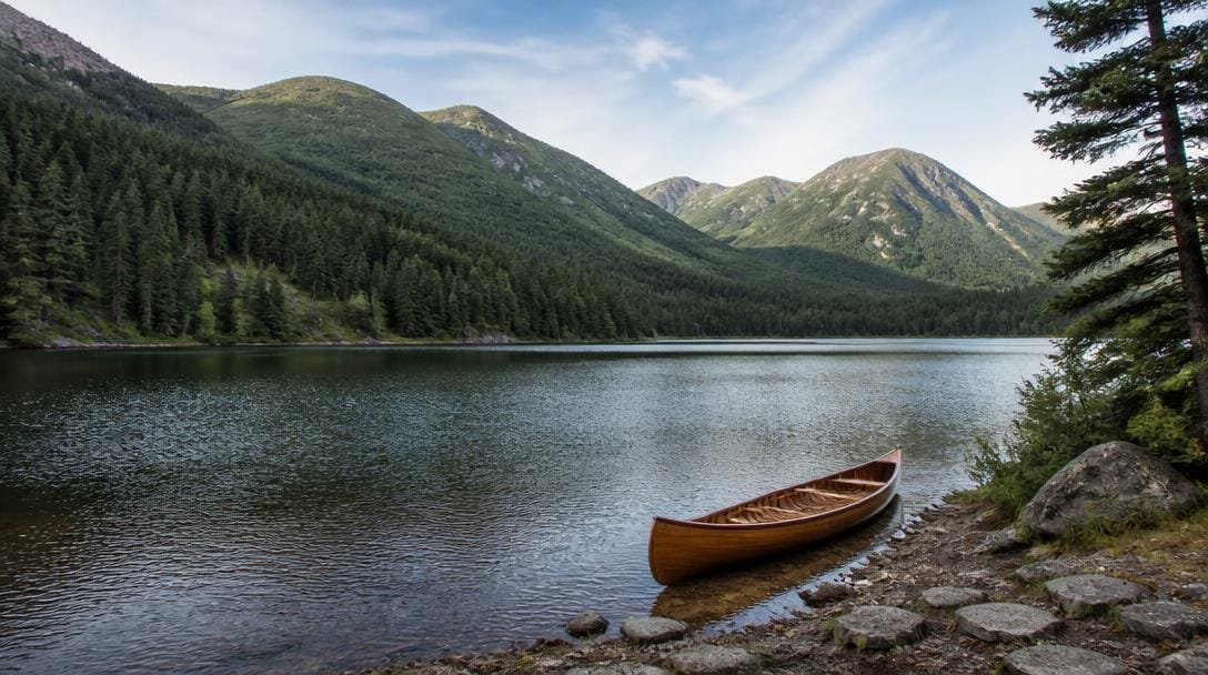 Lac de montagne pour des vacances d'été dans les Vosges
