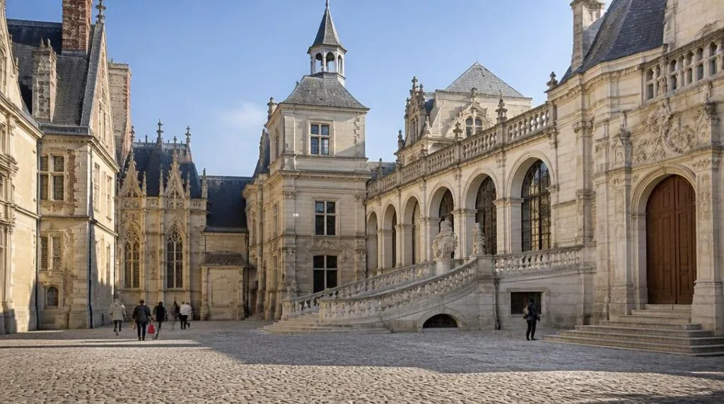 Cour Renaissance et escalier d’une résidence royale