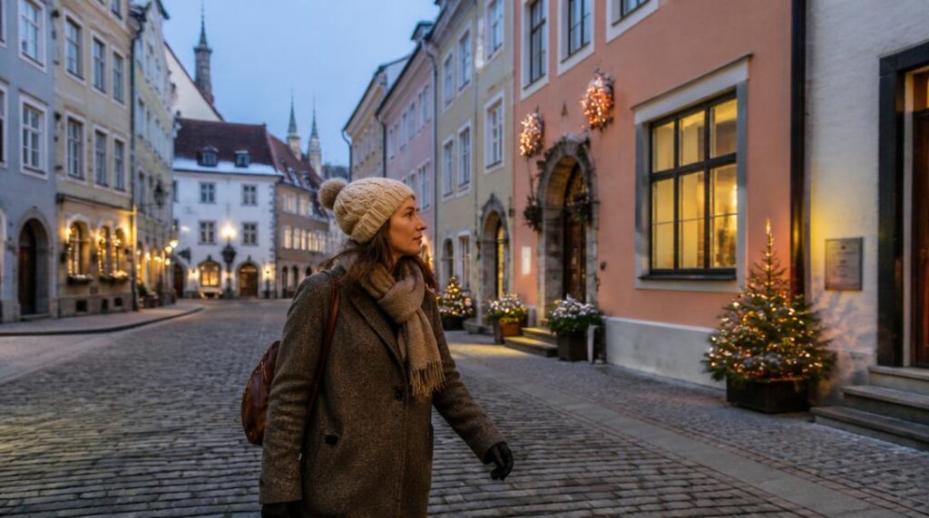 Rue pavée pour une escapade de Noël en Europe