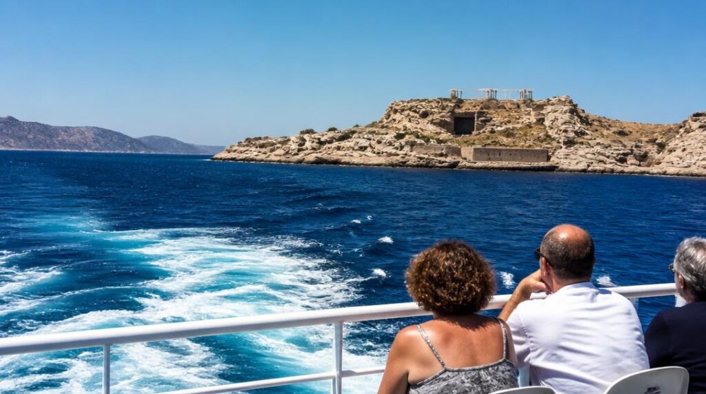 Traversée Marseille Frioul vers des îles rocheuses